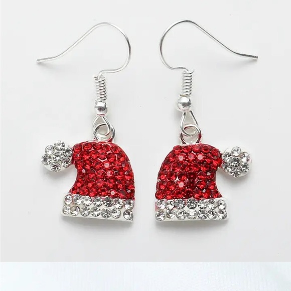 Santa Hat Earrings NWT - Picture 5 of 6
